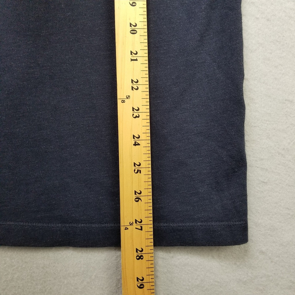 Banana Republic Luxury Touch T-Shirt Sz L Blue Short Sleeve V-Neck Cotton Blend - Picture 5 of 8